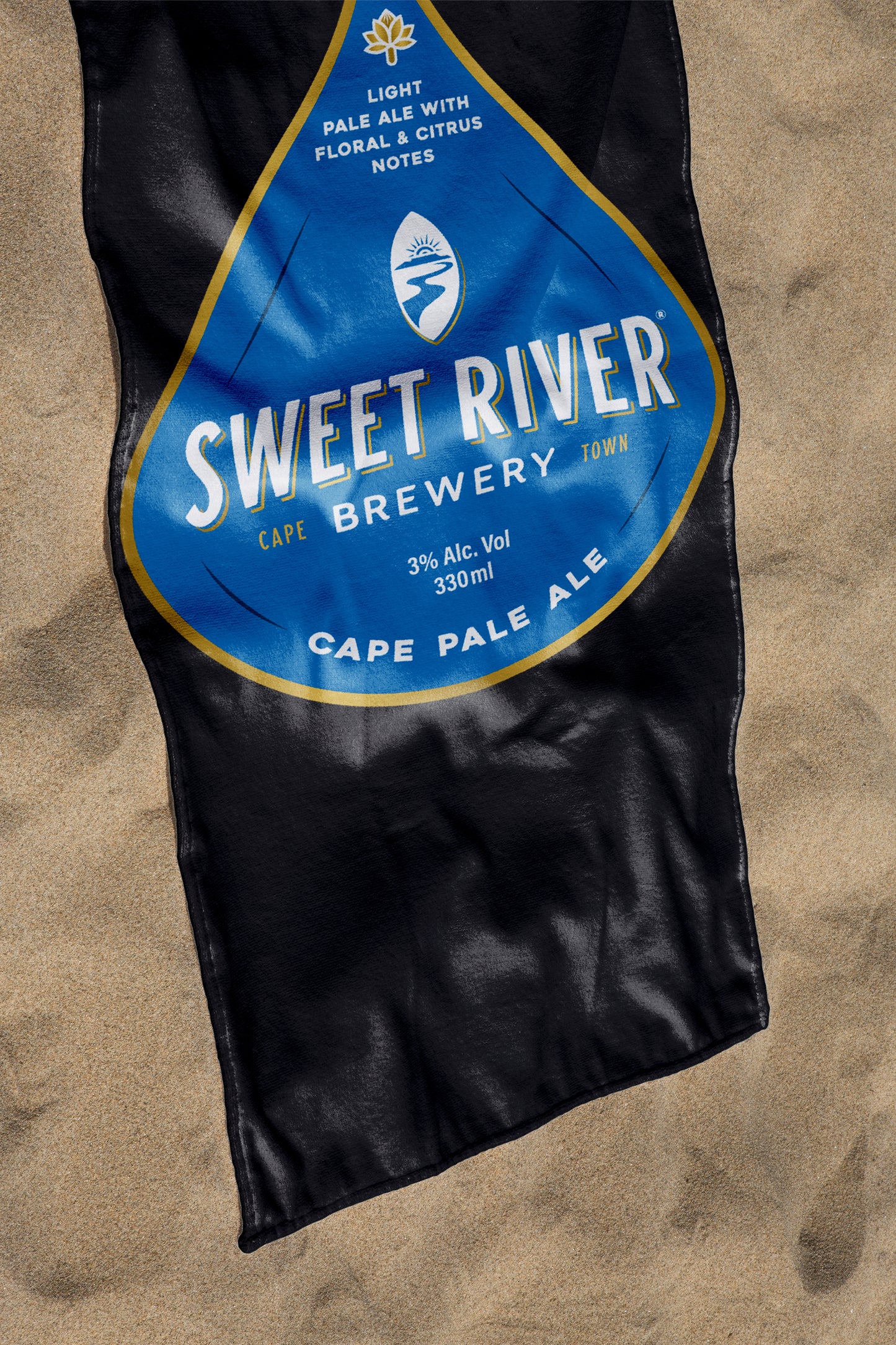 Sweet River Brewery Beach Towel (Blue)